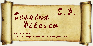 Despina Milešev vizit kartica